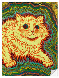 Selvklebende plakat Electric Cat