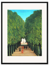 Gerahmter Kunstdruck Die Allee im Park in Saint-Cloud