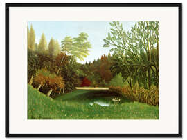 Gerahmter Kunstdruck Blick auf den Bois de Boulogne