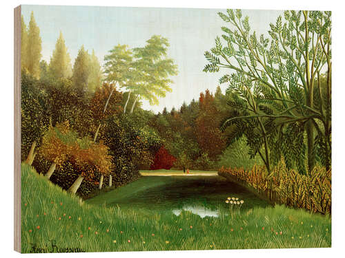 Hout print View of the Bois de Boulogne