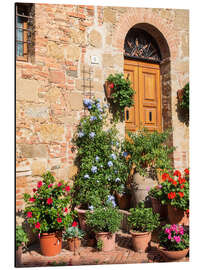 Aluminium print House entrance in Monticchiello