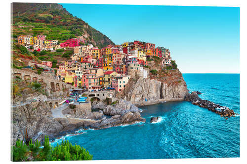 Acrylglasbild Manarola (Riomaggiore, Cinque Terre, Ligurien, Italien)