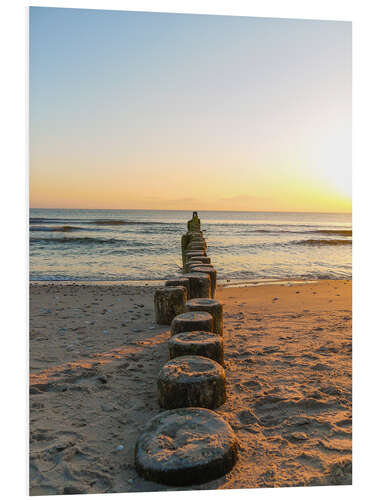 Foam board print Usedom at dawn