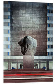 Acrylglas print Karl Marx Monument in Chemnitz (Karl-Marx-Stadt, Saxony, Germany)