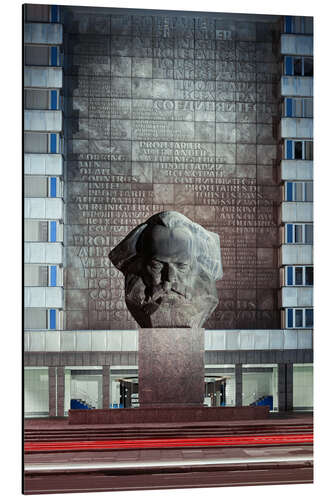 Aluminium print Karl Marx Monument in Chemnitz (Karl-Marx-Stadt, Saxony, Germany)