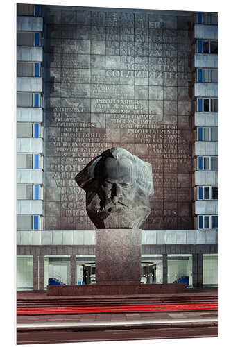 Hartschaumbild Karl-Marx Monument in Chemnitz (Karl-Marx-Stadt, Sachsen, Deutschland)