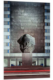 PVC print Karl Marx Monument in Chemnitz (Karl-Marx-Stadt, Saxony, Germany)