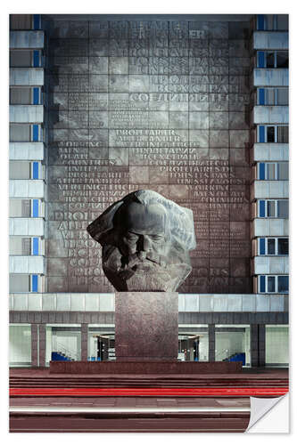 Naklejka na ścianę Karl Marx Monument in Chemnitz (Karl-Marx-Stadt, Saxony, Germany)