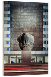 Quadro de madeira Karl Marx Monument in Chemnitz (Karl-Marx-Stadt, Saxony, Germany)