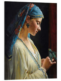 Galleriprint Young woman with bird