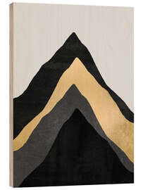 Wood print Four Mountains