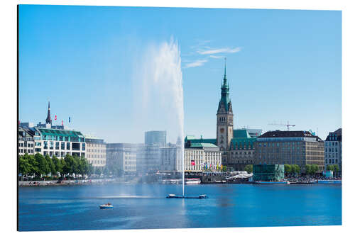 Tableau en aluminium Binnenalster à Hambourg