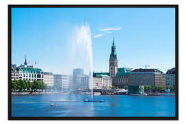 Gerahmter Kunstdruck Alsterbecken, Hamburg