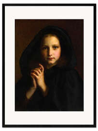 Ingelijste kunstdruk Girl with a cape