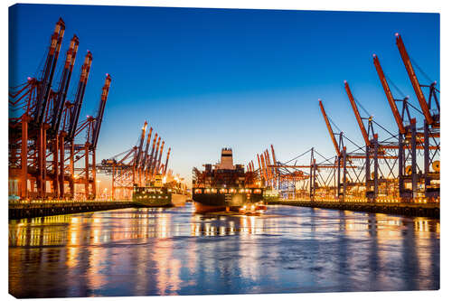 Leinwandbild Containerhafen, Hamburg I