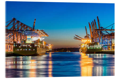 Acrylglasbild Containerhafen, Hamburg II