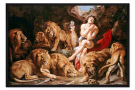 Gerahmter Kunstdruck Daniel in der Löwengrube