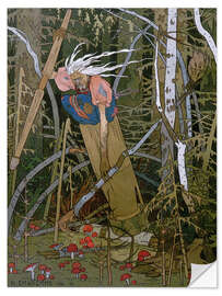 Naklejka na ścianę Baba Yaga