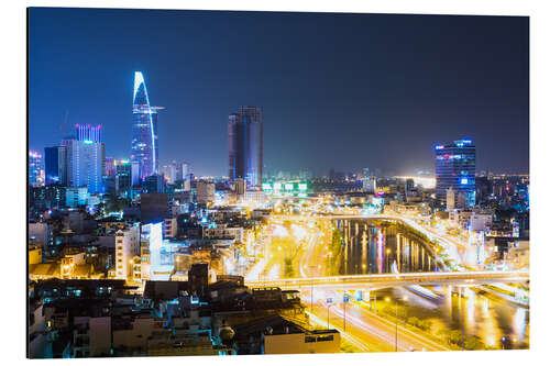 Cuadro de aluminio Ho Chi Minh city ( Saigon ) skyline at night, Vietnam