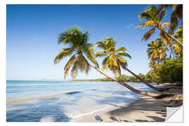 Wandsticker Berühmte Les Salines tropischen Strand mit Palmen, Martinique, Karibik