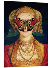 Foam board print The butterfly mask (by Hans Holbein)