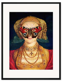 Gerahmter Kunstdruck Die Schmetterlingsmaske (nach Hans Holbein)