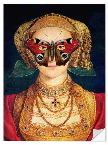 Wall sticker The butterfly mask (by Hans Holbein)