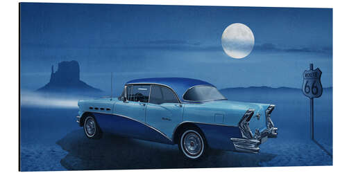 Quadro em alumínio Blue night on Route 66