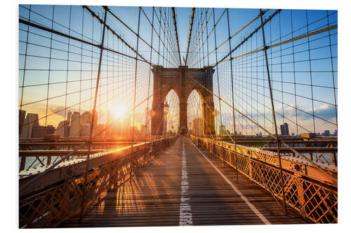 PVC print Brooklyn Bridge at sunrise, New York