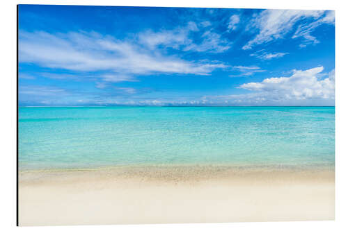 Alubild Meer und Strand auf Tahiti