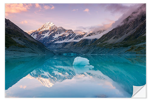 Autocolante decorativo Glacial lake at Mt Cook, New Zealand