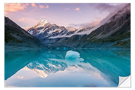 Wall sticker Glacial lake at Mt Cook, New Zealand