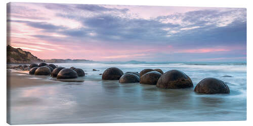 Quadro em tela Moeraki boulders, New Zealand