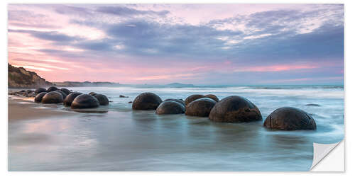 Naklejka na ścianę Moeraki boulders, New Zealand