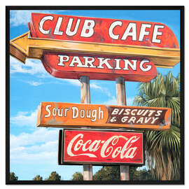 Gerahmter Kunstdruck Club Cafe
