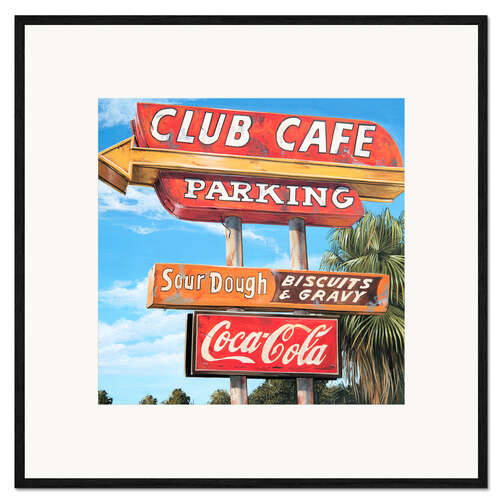 Gerahmter Kunstdruck Club Cafe