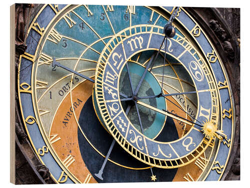 Hout print Astronomical clock Prague