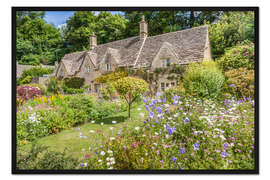 Gerahmter Kunstdruck Alte Cottages in Bibury, Cotswolds, Gloucestershire (England)