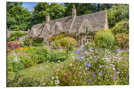 Magnettafel Alte Cottages in Bibury, Cotswolds, Gloucestershire (England)