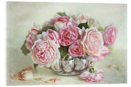 Obraz na szkle akrylowym  Bukiet róż - Lizzy Pe