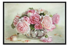 Gerahmter Kunstdruck Rosenbouquet