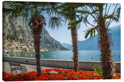 Tableau sur toile Promenade de Limone sul Garda, Lac de Garde