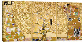 Stampa su tela  L&#039;albero della vita (dettaglio) - Gustav Klimt