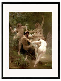 Framed art print Nymphs and Satyr