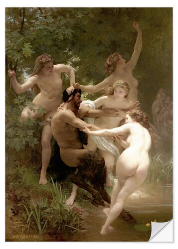 Naklejka na ścianę Nymphs and Satyr