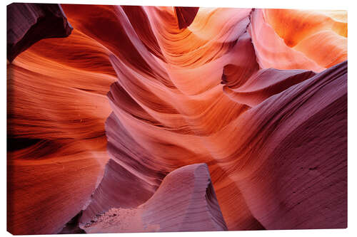 Canvas print Glowing Passage in Lower Antelope Slot Canyon, Page, Arizona, USA