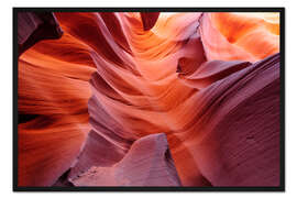 Gerahmter Kunstdruck Leuchtene Wände im Lower Antelope Slot Canyon bei Page, Arizona, USA
