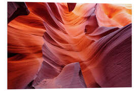 Tableau en PVC Glowing Passage in Lower Antelope Slot Canyon, Page, Arizona, USA