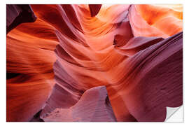 Sticker mural Glowing Passage in Lower Antelope Slot Canyon, Page, Arizona, USA