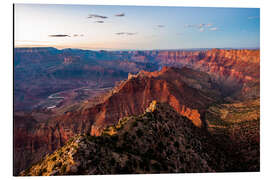 Alubild Panorama vom South Rim über den Grand Canyon bei Sonnenuntergang, USA.